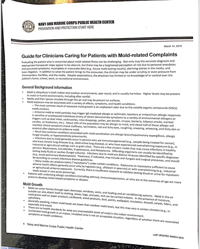 Marine advisory to physicians page 1